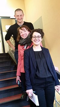 DoktorandInnen von Prof. Mengel; von rechts nach links:
Anna Jouravel, Christin Schulze-Gerlach, Oleg Siebert