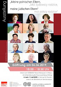 Plakat Ausstellung Meine polnischen/jüdischen Eltern Juni 2019