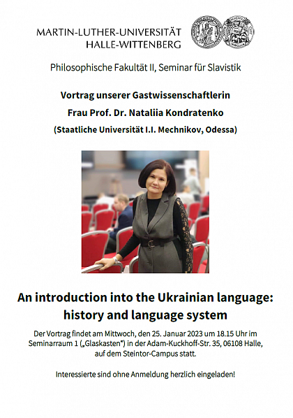 Flyer zum Vortrag Prof. Kondratenko