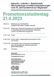 Flyer zum Promotionsstudientag am 21.04.2023