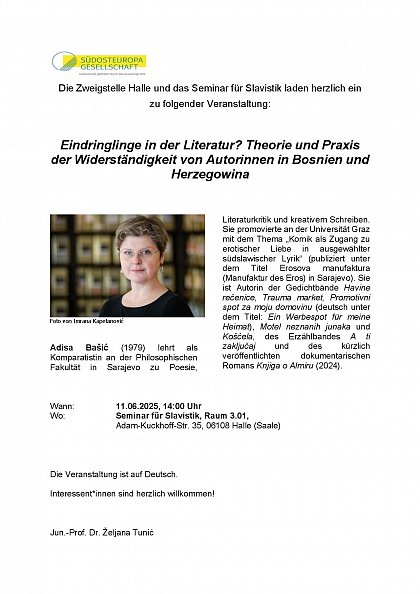 Flyer Veranstaltung Adisa Baić